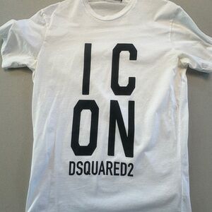DSQUARED2 White Tee with Black Print